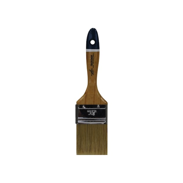 2-1/2 Flat Sash Paint Brush, 100% White China Bristle, Wood Handle